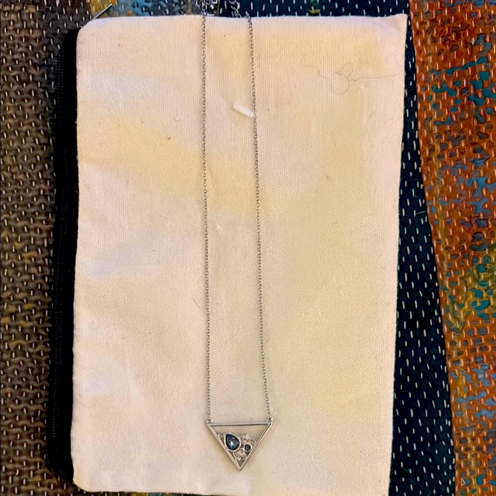 Silver Triangle Pendant Necklace